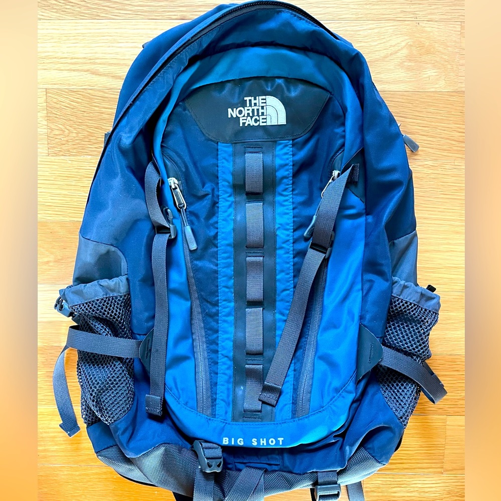 Blue North Face Blue Big Shot backpack in very gently used condition!